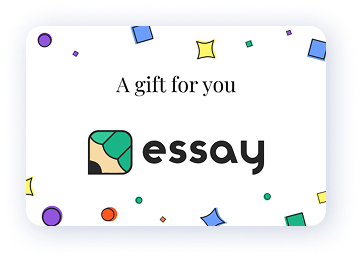 Essay gift card with logo