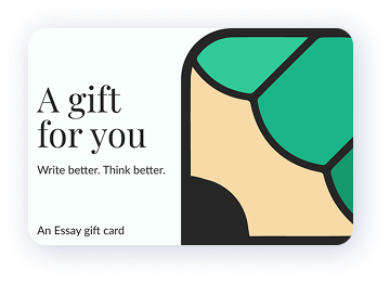 Essay gift card with gift message
